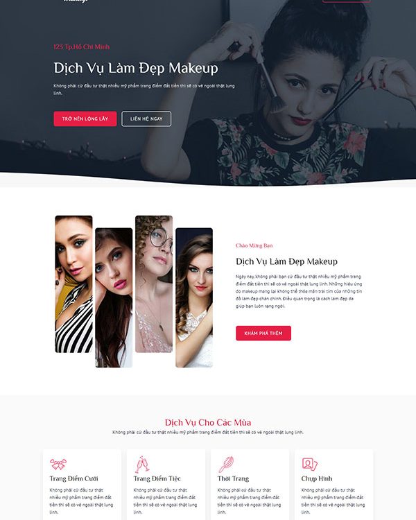 14 - Dịch Vụ Làm Đẹp Makeup – Một trang web mới sử dụng WordPress_ - thietkewebmoi.com