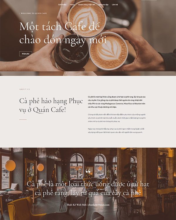 8 - Quán Cafe – Một trang web mới sử dụng WordPress - thietkewebmoi