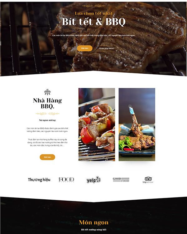 9 - Nhà Hàng BBQ – Một trang web mới sử dụng WordPress - thietkewebmoi.com